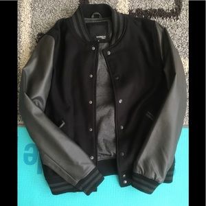 Men’s Barney’s New York wool blend bomber jacket